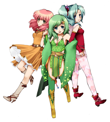 terra branford, lenna charlotte tycoon, and rydia (final fantasy and 3 more) drawn by en_la_festa