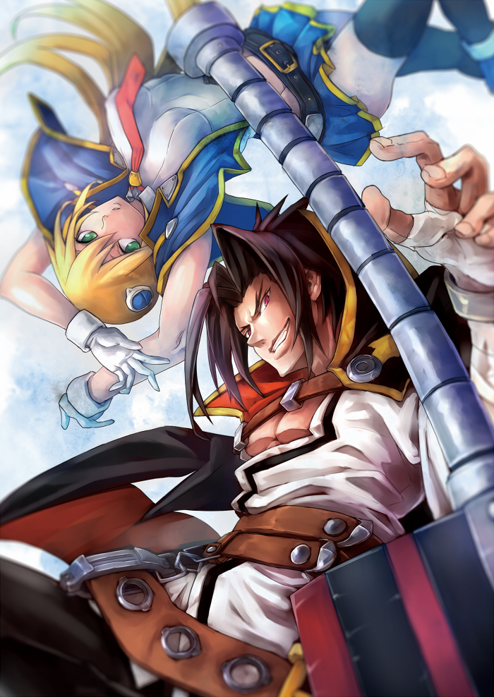 noel vermillion and kagura mutsuki (blazblue and 1 more) drawn by sowel_(sk3)