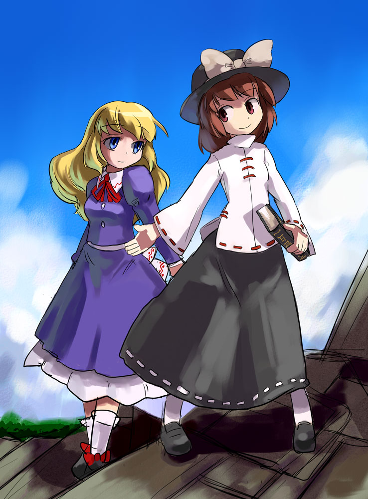 usami renko and maribel hearn (touhou and 1 more) drawn by hirosato
