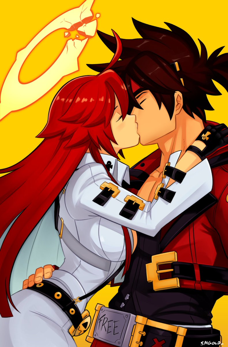 jack-o' valentine and sol badguy (guilty gear and 1 more) drawn by smgold