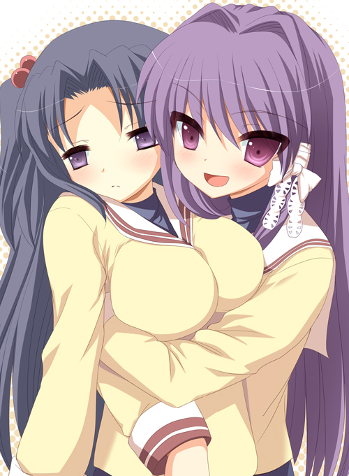 fujibayashi kyou and ichinose kotomi (clannad) drawn by yukizuki_chikuba