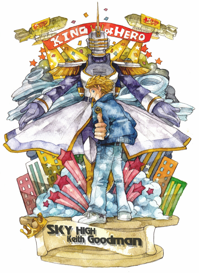 keith goodman and sky high (tiger & bunny) drawn by ina_(gonsora)