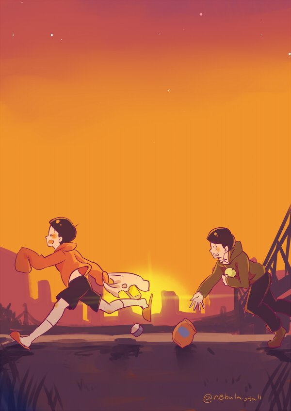matsuno jyushimatsu and matsuno choromatsu (osomatsu and 1 more) drawn by hanada_hyou