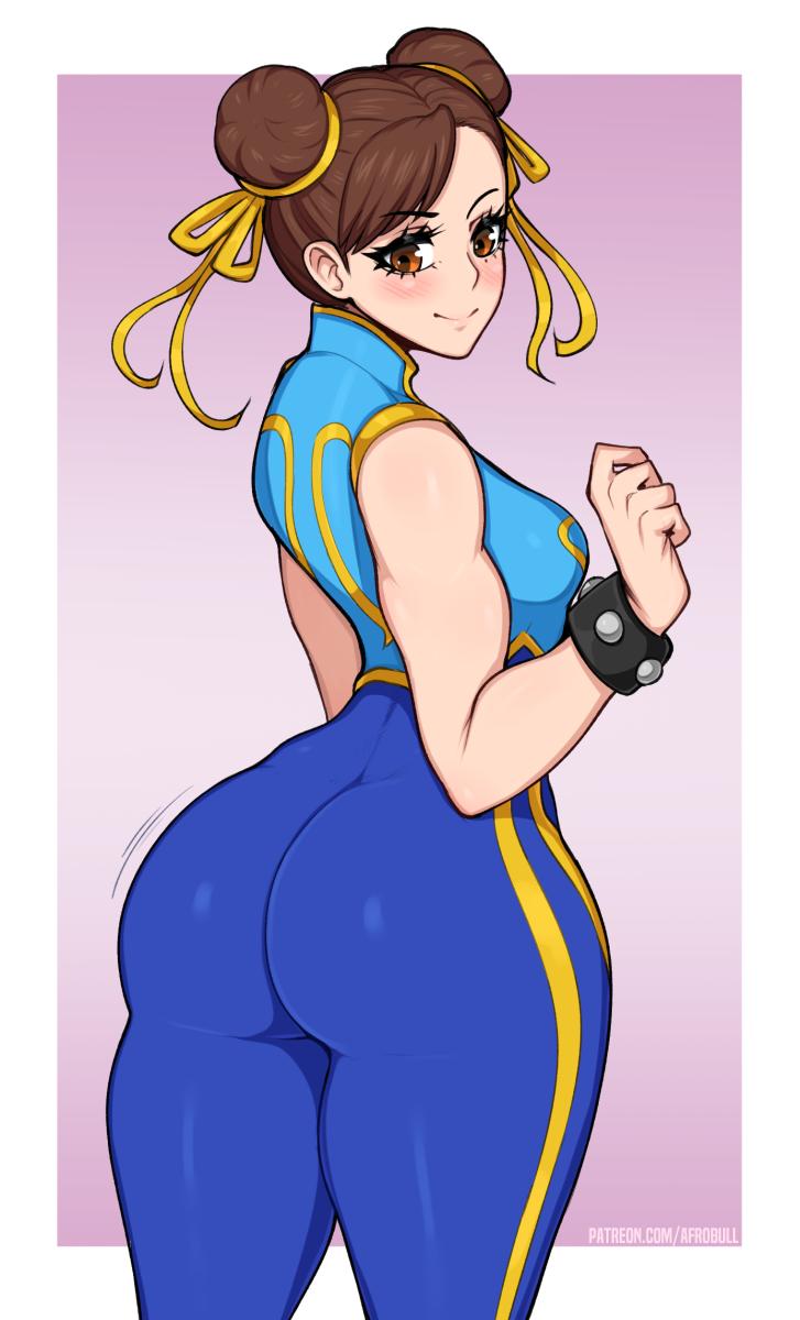 chun-li (street fighter and 1 more) drawn by afrobull