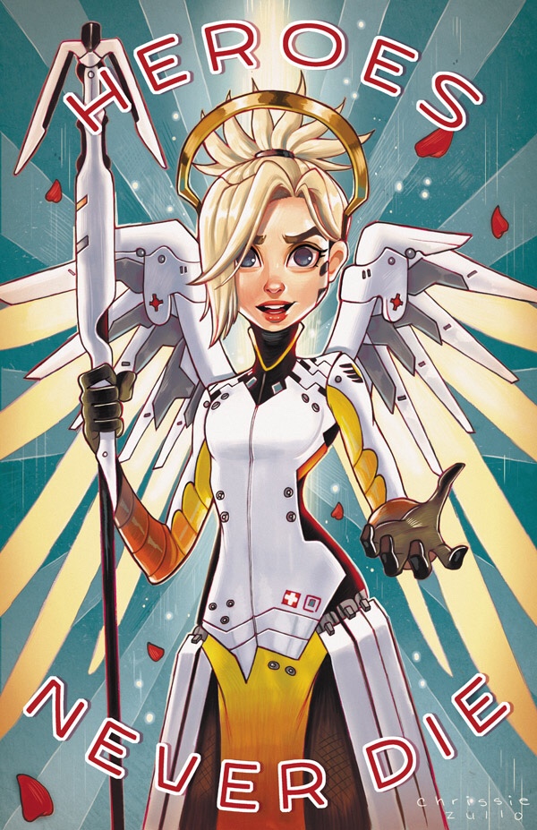 mercy (overwatch and 1 more) drawn by chrissie_zullo
