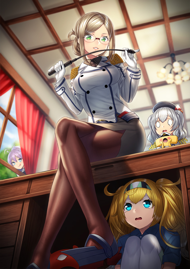 admiral, kashima, aoba, t-head admiral, gambier bay, and 2 more (kantai collection) drawn by unowen
