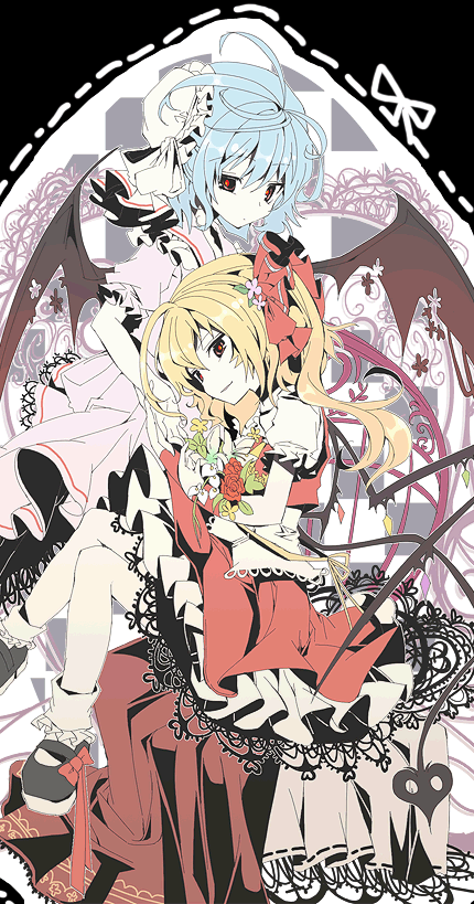 remilia scarlet and flandre scarlet (touhou) drawn by fruit_punch