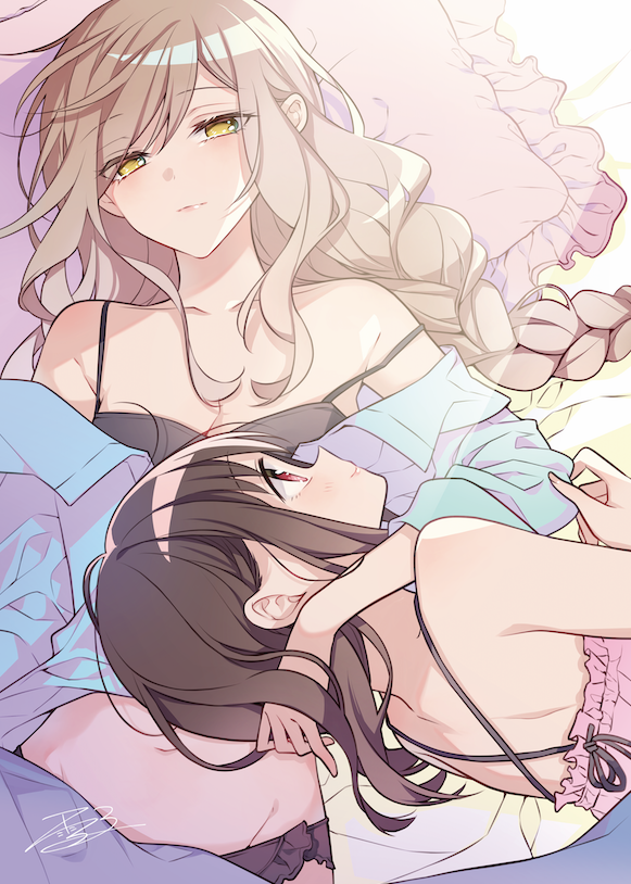 kawawa sakurako and yamabuki kasumi (futaribeya) drawn by yukiko_(tesseract)
