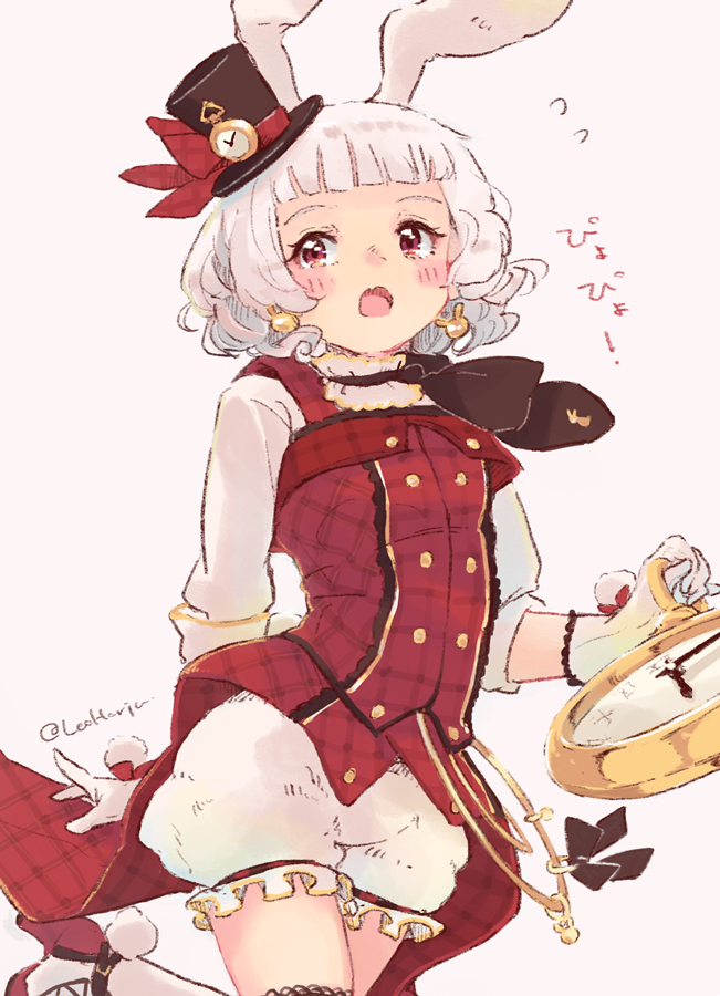 white rabbit (alice's adventures in wonderland) drawn by leoharju