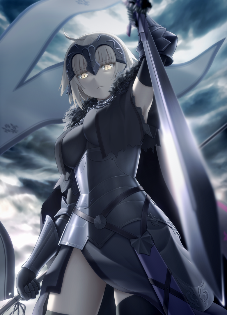 jeanne d'arc alter (fate and 1 more) drawn by goribote
