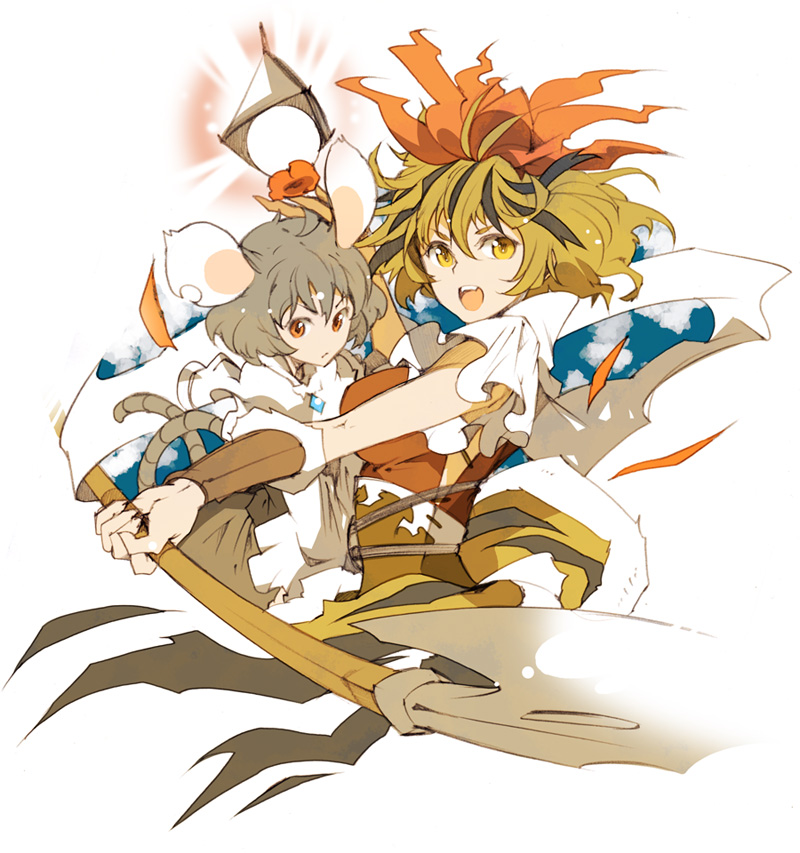 nazrin and toramaru shou (touhou) drawn by ichizen_(o_tori)