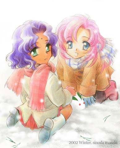 tenjou utena and himemiya anthy (shoujo kakumei utena) drawn by shinoda_masaki