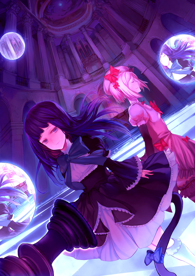 frederica bernkastel and lambdadelta (umineko no naku koro ni) drawn by leiror
