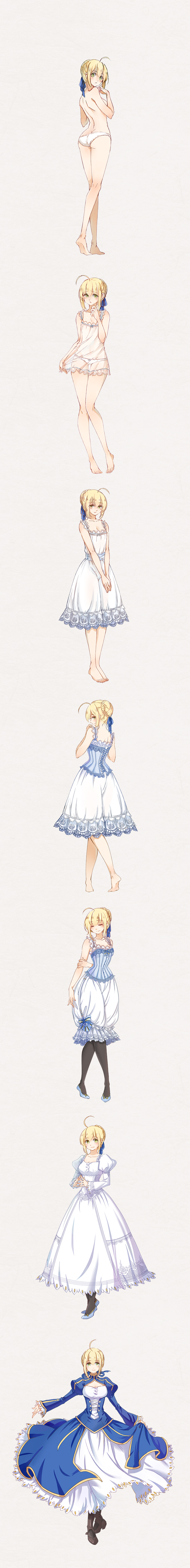 artoria pendragon and saber (fate and 1 more) drawn by riku_(lingsky)