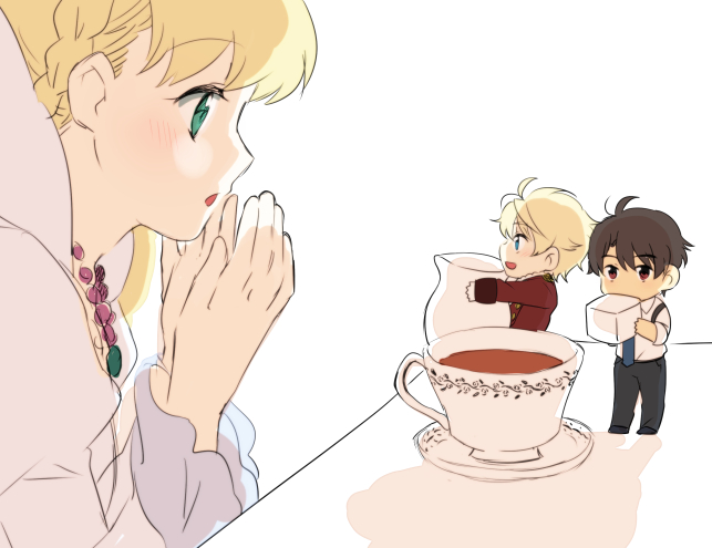 slaine troyard, kaizuka inaho, and asseylum vers allusia (aldnoah.zero) drawn by ryuta