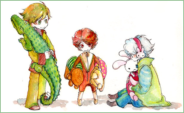 soldier blue, jomy marquis shin, and tony (toward the terra) drawn by gijino