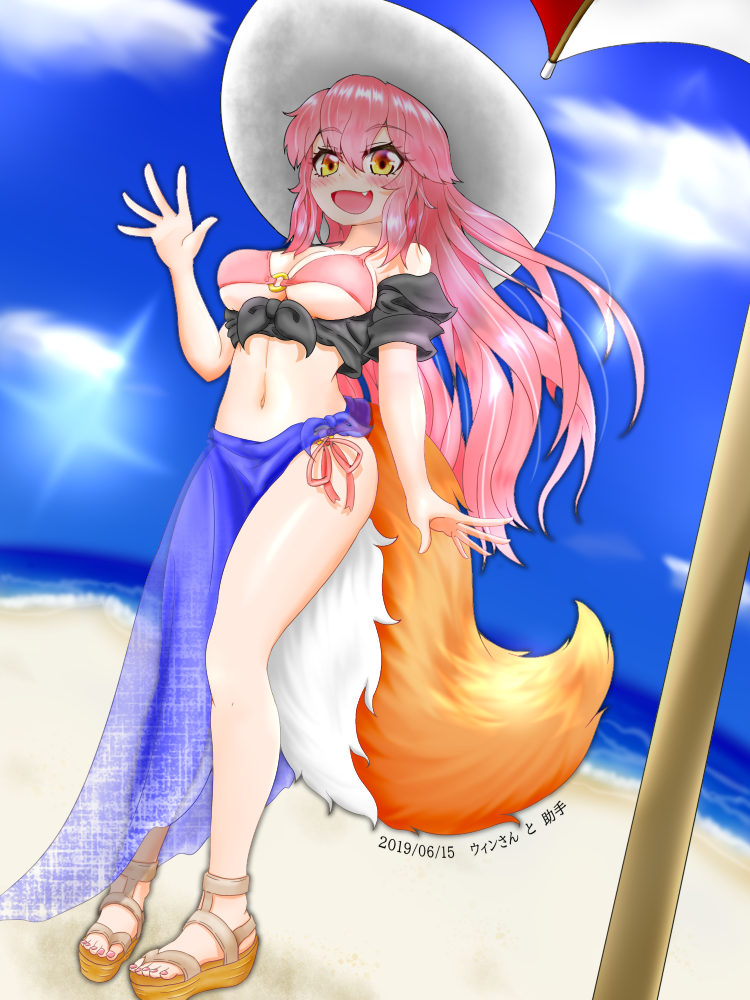 tamamo and tamamo no mae (fate and 1 more) drawn by winsankemonodou