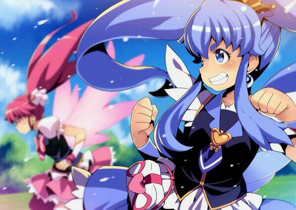 shirayuki hime, aino megumi, cure lovely, and cure princess (precure and 1 more) drawn by tasaka_shinnosuke