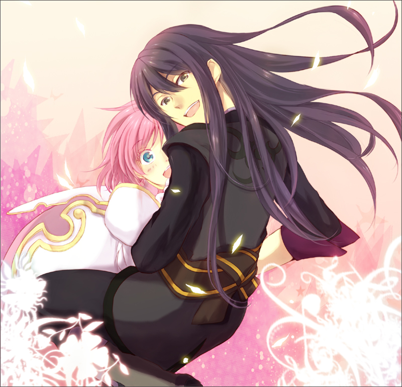 yuri lowell and estellise sidos heurassein (tales of and 1 more) drawn by sunege