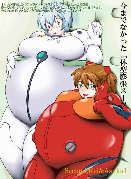souryuu asuka langley and ayanami rei (neon genesis evangelion) drawn by soll_(revolver0083)