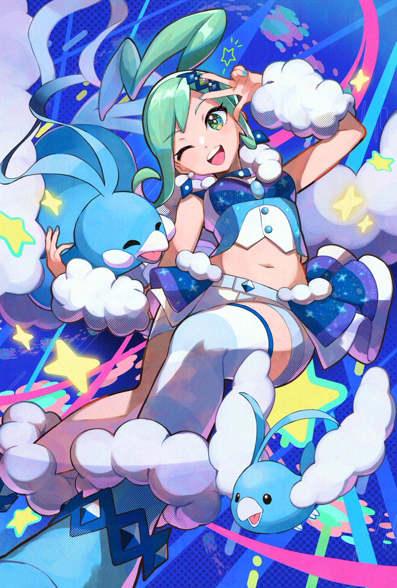 altaria, swablu, and lisia (pokemon and 1 more) drawn by rainys_bill