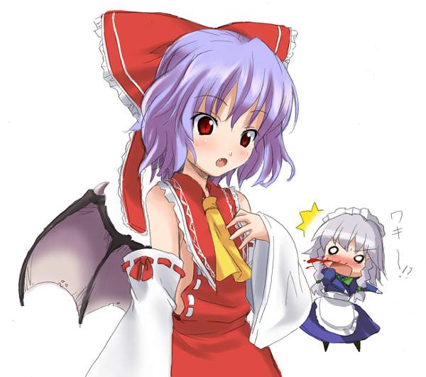 hakurei reimu, remilia scarlet, and izayoi sakuya (touhou) drawn by r-type_nirvana