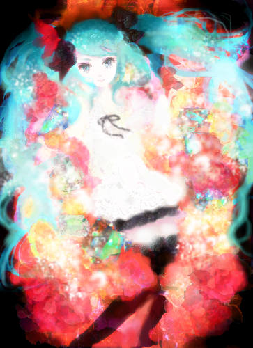 hatsune miku (vocaloid and 1 more) drawn by kamiyunoku