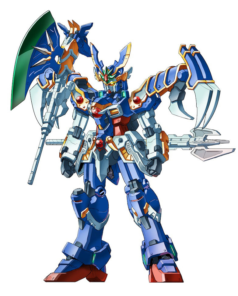 gundam gp-01 zephyranthes and retsuryu gundam (gundam and 3 more) drawn by tyuga