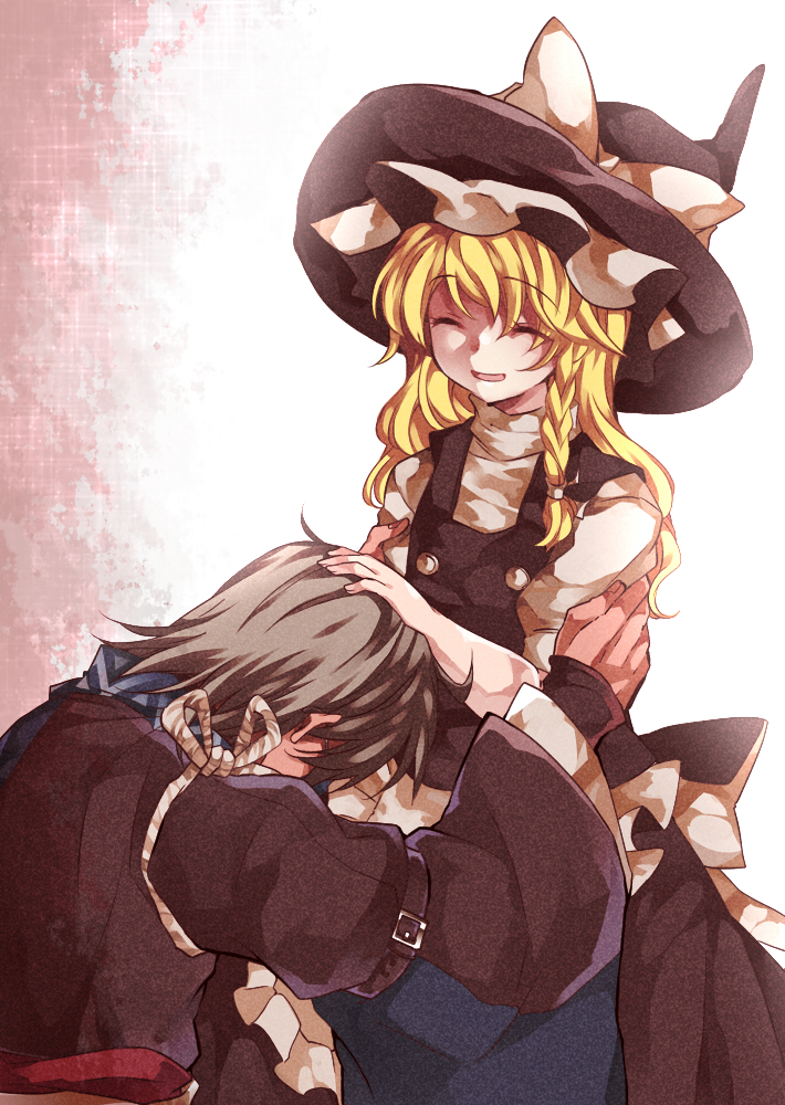 kirisame marisa and morichika rinnosuke (touhou) drawn by hammer_(sunset_beach)