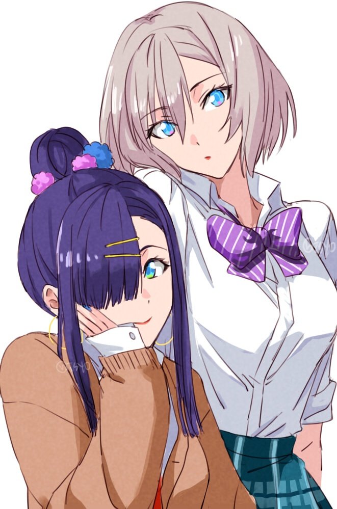 mujina and princess (gridman universe and 1 more) drawn by risyo