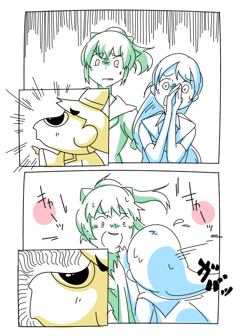 samidare and yuubari (kantai collection) drawn by kenji_(8zidayo)