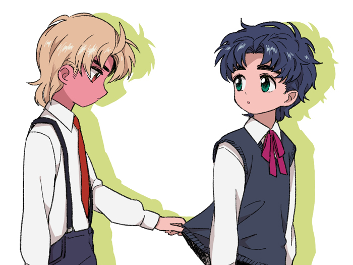dio brando and jonathan joestar (jojo no kimyou na bouken and 2 more) drawn by tochiko_(spi)