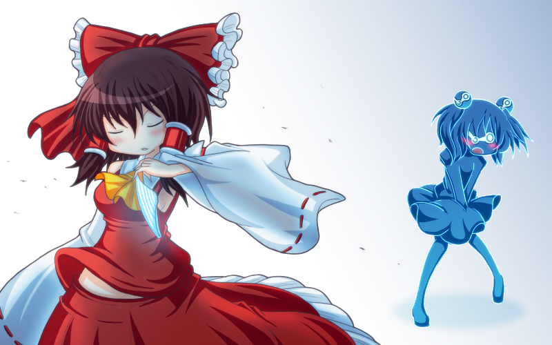 hakurei reimu (original and 2 more) drawn by erechan