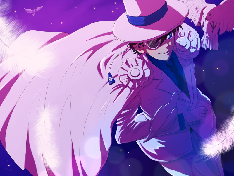 kaitou kid (meitantei conan and 1 more) drawn by m-ch