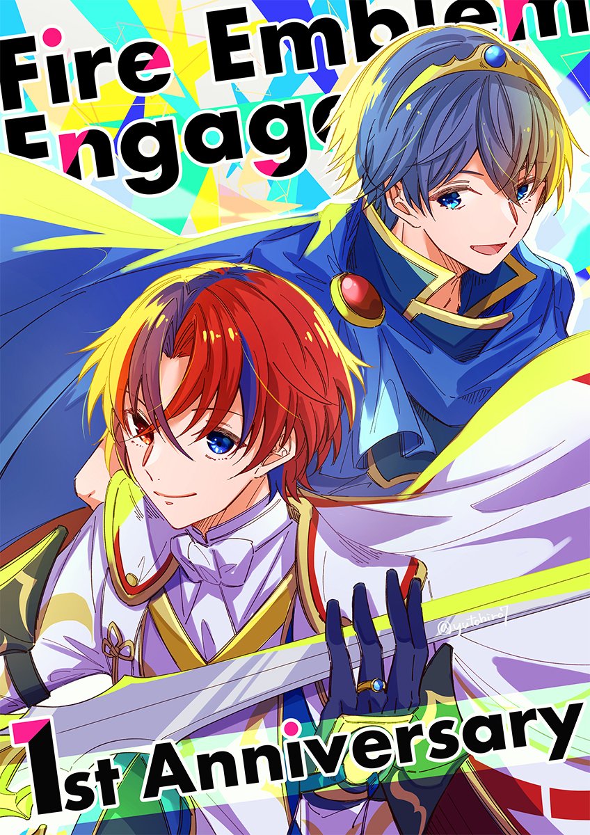 marth and male alear (fire emblem and 2 more) drawn by yutohiroya