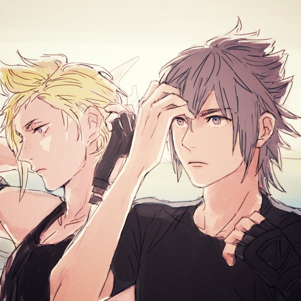 noctis lucis caelum and prompto argentum (final fantasy and 1 more) drawn by mi_(scissortropical)
