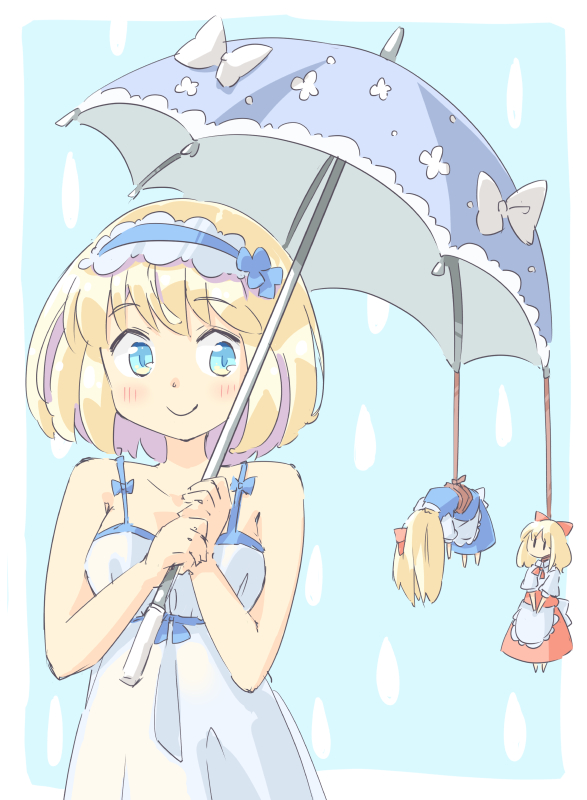 alice margatroid, shanghai doll, and hourai doll (touhou) drawn by arnest