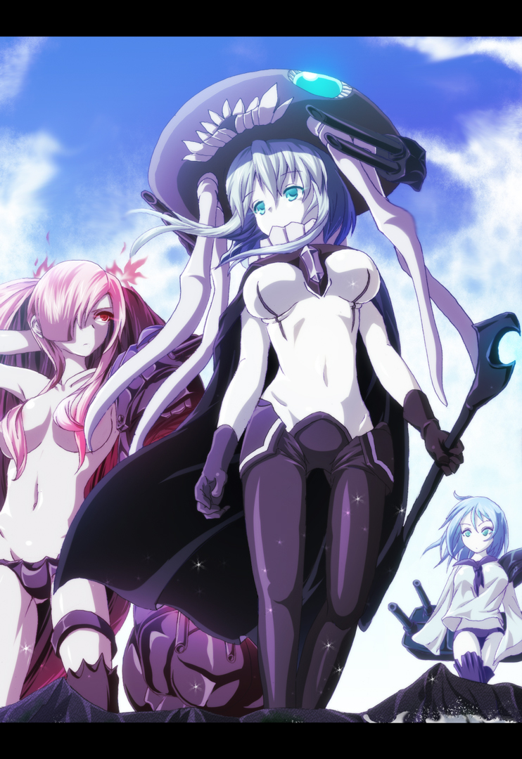 wo-class aircraft carrier, ta-class battleship, and southern ocean war princess (kantai collection) drawn by wrwr