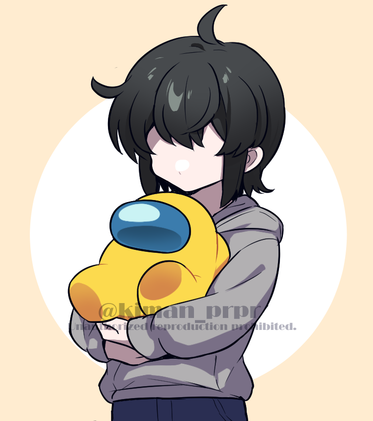 crewmate, yellow, and they (original and 1 more) drawn by kiman