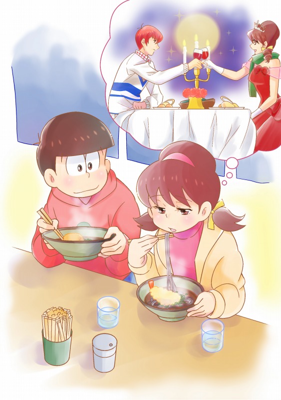 matsuno osomatsu and yowai totoko (osomatsu and 1 more) drawn by kushi_wo_sashisuseso