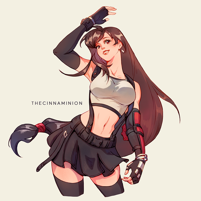 tifa lockhart (final fantasy and 2 more) drawn by thar_chandran