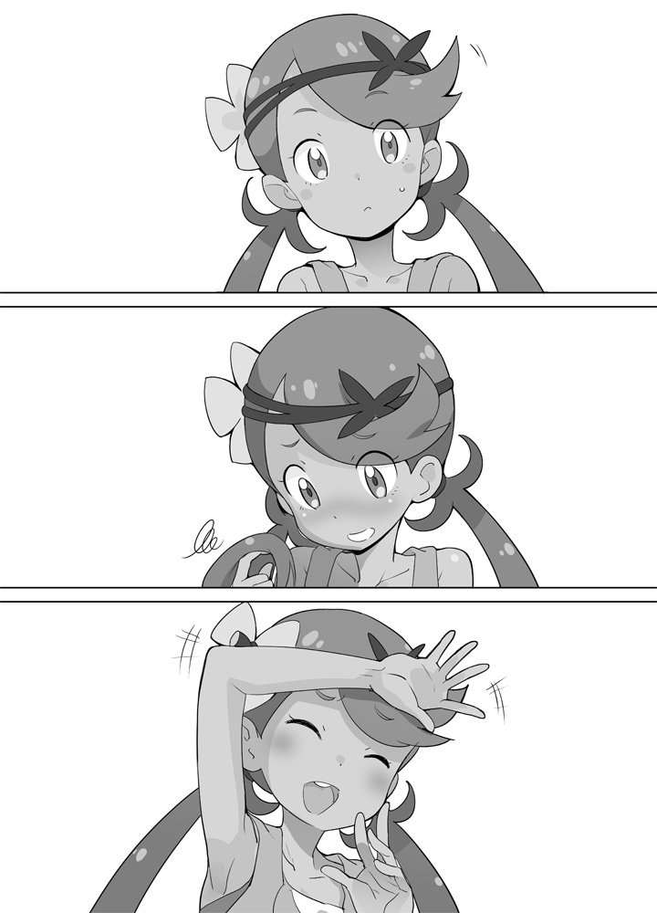 mallow (pokemon and 1 more) drawn by ookamiuo