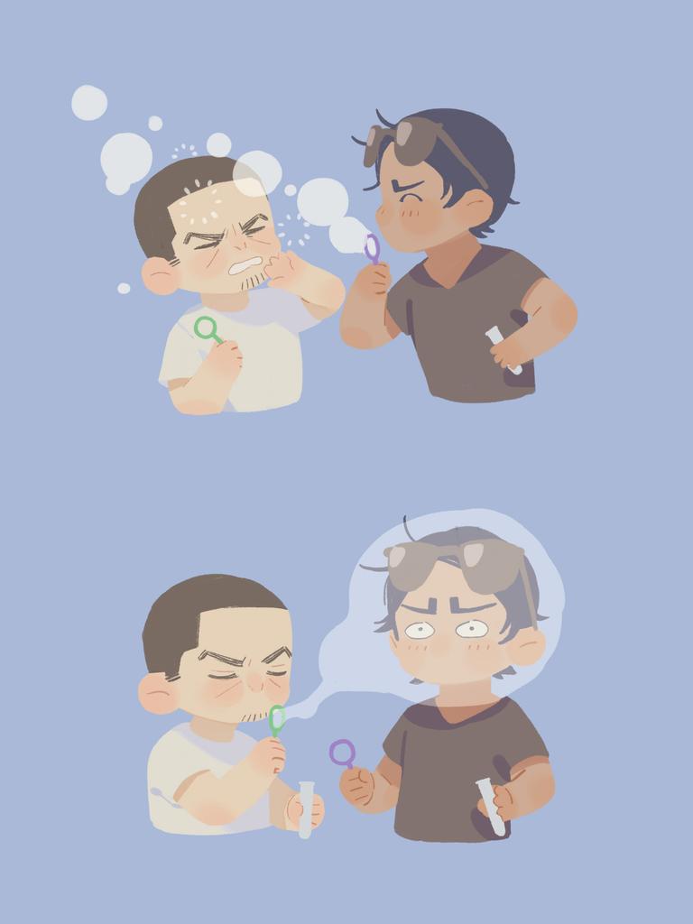 tsukishima hajime and koito otonoshin (golden kamuy) drawn by chengongzi123