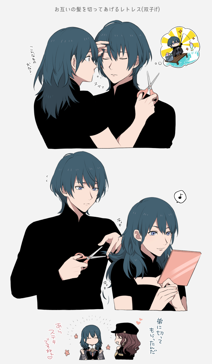female byleth, male byleth, and dorothea arnault (fire emblem and 1 more) drawn by gunjo_fe
