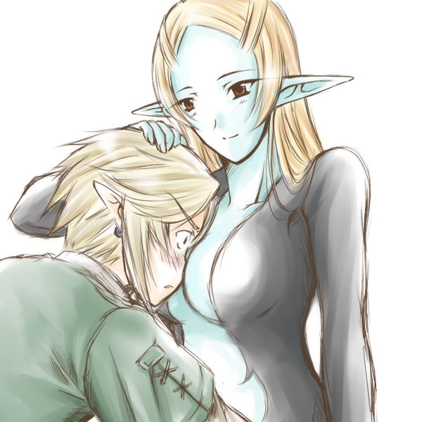 link and midna (the legend of zelda and 1 more) drawn by microspace