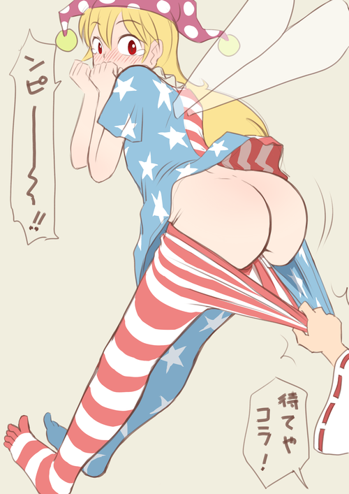 hakurei reimu and clownpiece (touhou) drawn by iromeki_overdrive