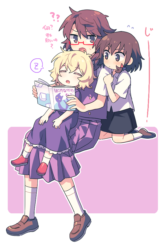 usami renko, maribel hearn, and usami sumireko (touhou) drawn by re_ghotion