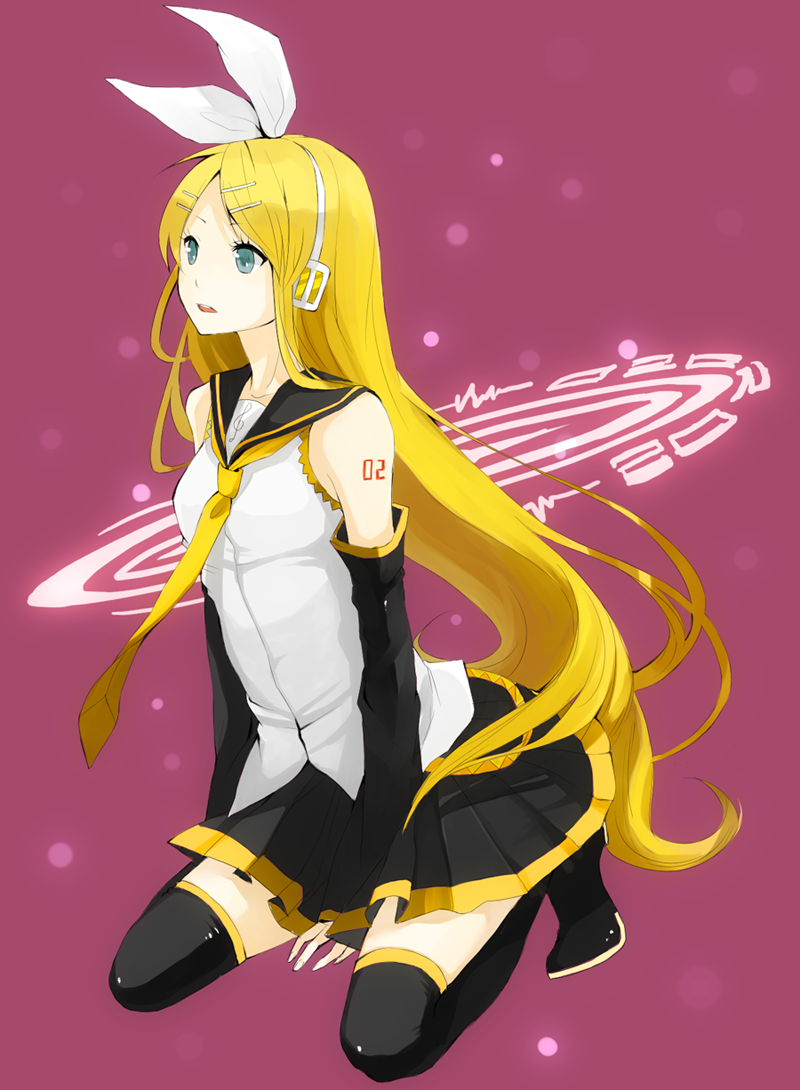 hatsune miku and kagamine rin (vocaloid) drawn by kurasawa_moko