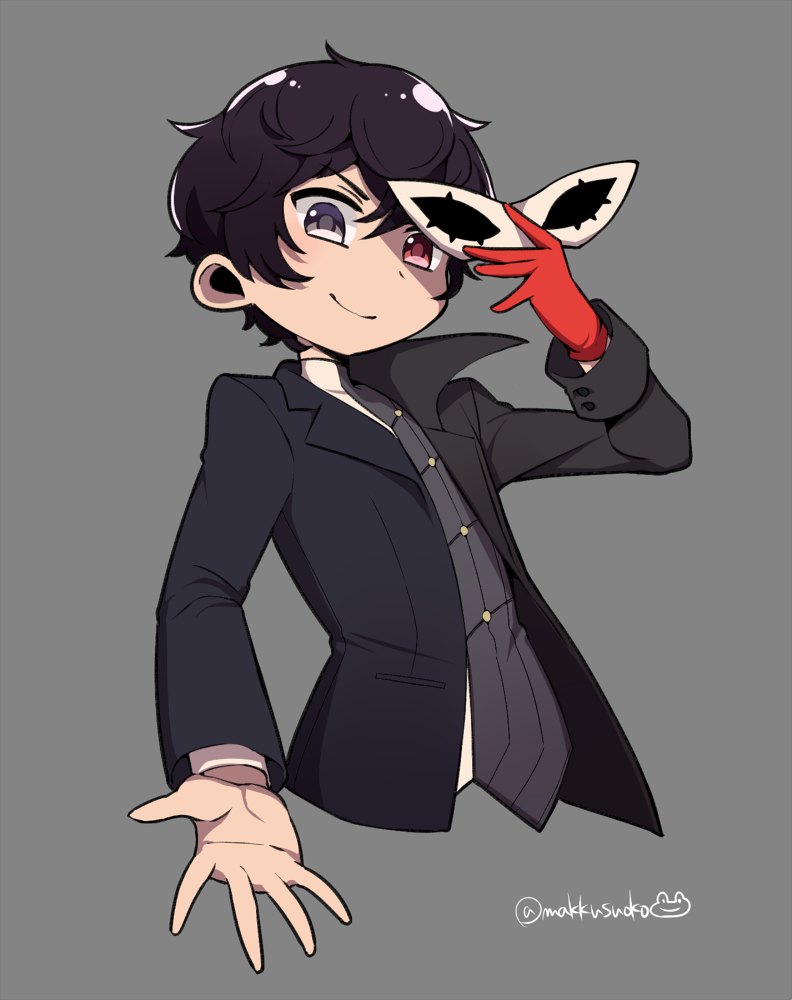 amamiya ren and joker (persona and 1 more) drawn by do_m_kaeru