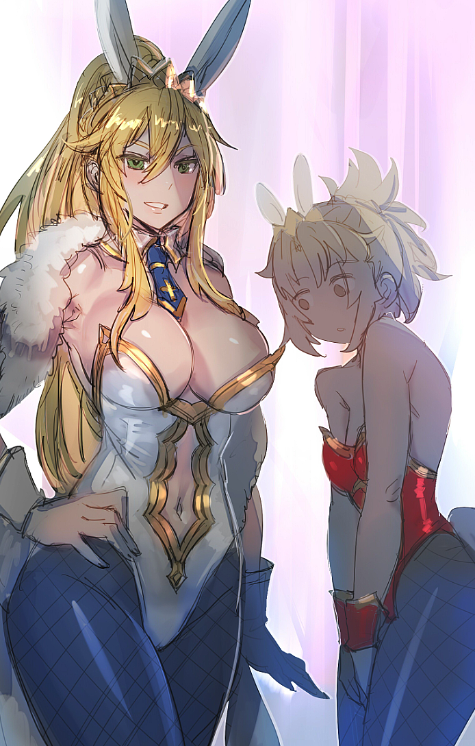 artoria pendragon and mordred (fate and 1 more) drawn by bow_(bhp)